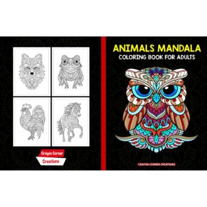 Amazing Animals Mandala Coloring Book for Adults