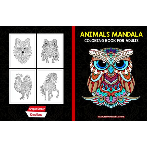 Amazing Animals Mandala Coloring Book for Adults