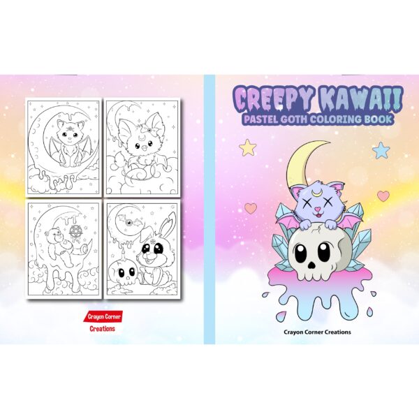 Creepy Kawaii Pastel 50 Page Coloring Book for Kids