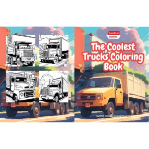 The Coolest Trucks Coloring Book For Kids