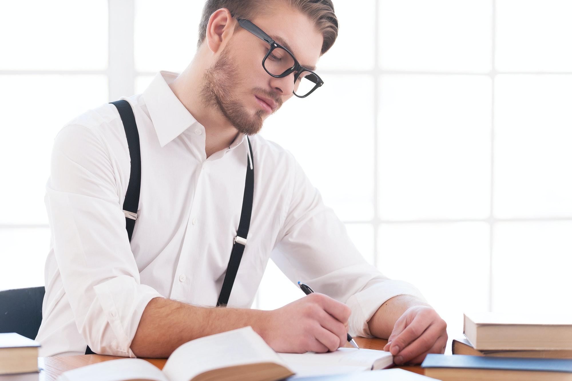 author at work