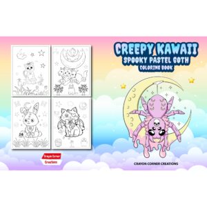 Creepy Kawaii | A Spooky Pastel Goth 30 Page Coloring Book